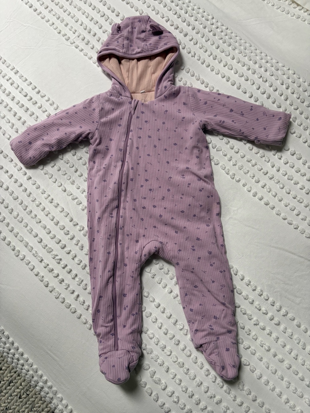Baby Mori Ribbed Pramsuit